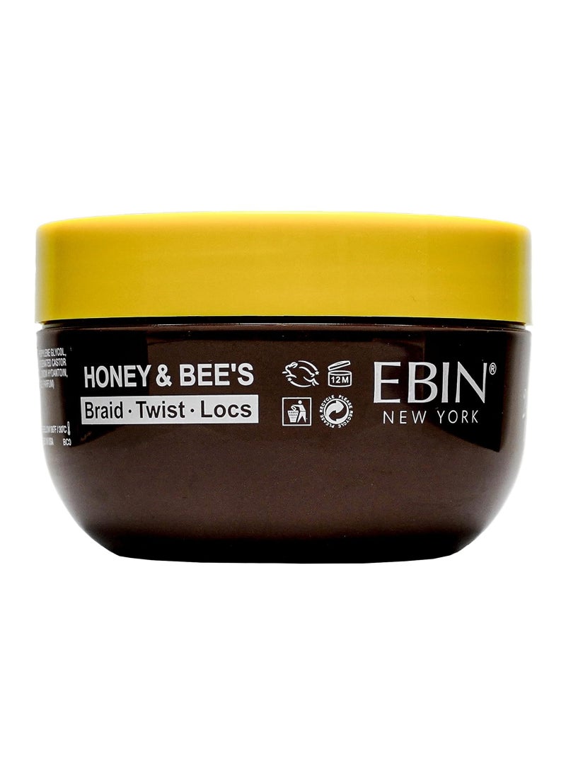 EBIN NEW YORK 24 HOUR LOCK'N POMADE Braid Formula, Honey & Bee’s, 8.25 Oz | Great for Braiding, Twisting, Edges, No Residue, No Flaking, Extreme Firm Hold, High Shine, Honey Scented  - Image 1