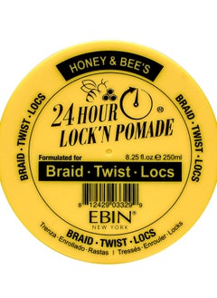 EBIN NEW YORK 24 HOUR LOCK'N POMADE Braid Formula, Honey & Bee’s, 8.25 Oz | Great for Braiding, Twisting, Edges, No Residue, No Flaking, Extreme Firm Hold, High Shine, Honey Scented  - Image 4