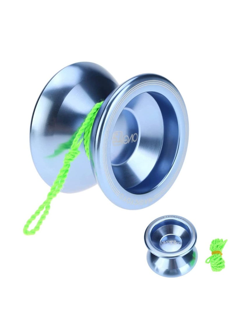 SYOSI - Yoyo T5 Toy, Professional Yoyo T5 Overlord Aluminum Alloy Metal Yoyo 8 Ball KK Bearing with String, Suitable for Entry-Level Yo-Yo Players, Lake Blue - Image 1