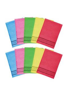 obmwang 10 Pieces Korean Exfoliating Mitts, Asian Exfoliating Bath Washcloth Body Exfoliating Scrub Towel for Women Men Shower Bathing Exfoliating (5 Colors)  - Image 2