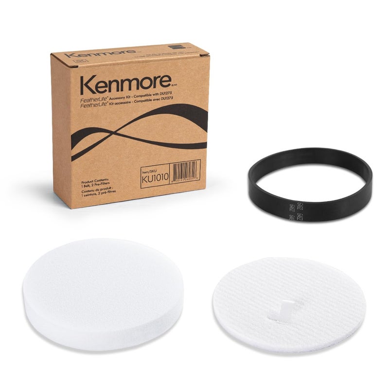 Kenmore KU1010 Pre-filters and Replacement Belt for Bagless Upright Vacuum Lightweight Cleaner DU1275, DU1040 - Image 1