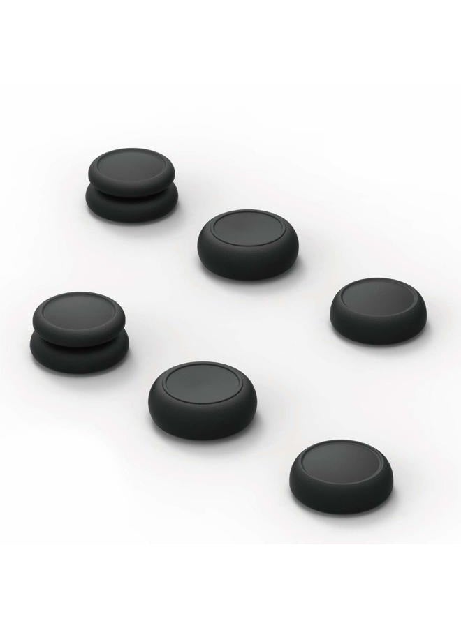 Skull & Co. Skin, CQC and FPS Thumb Grip Set Joystick Cap Analog Stick Cap for Nintendo Switch Joy-Con Controller (Black) - Image 1