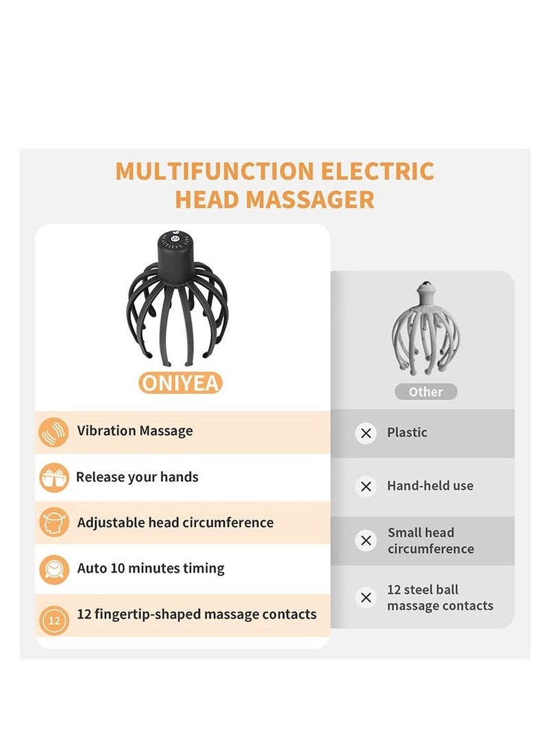 Y&D Electric Scalp Massager, Massage Tool, 360 Degree Head Massager with 3 Modes, Release Pressure, Multi Functional Vibratory Claw Comb for Home  - Image 4