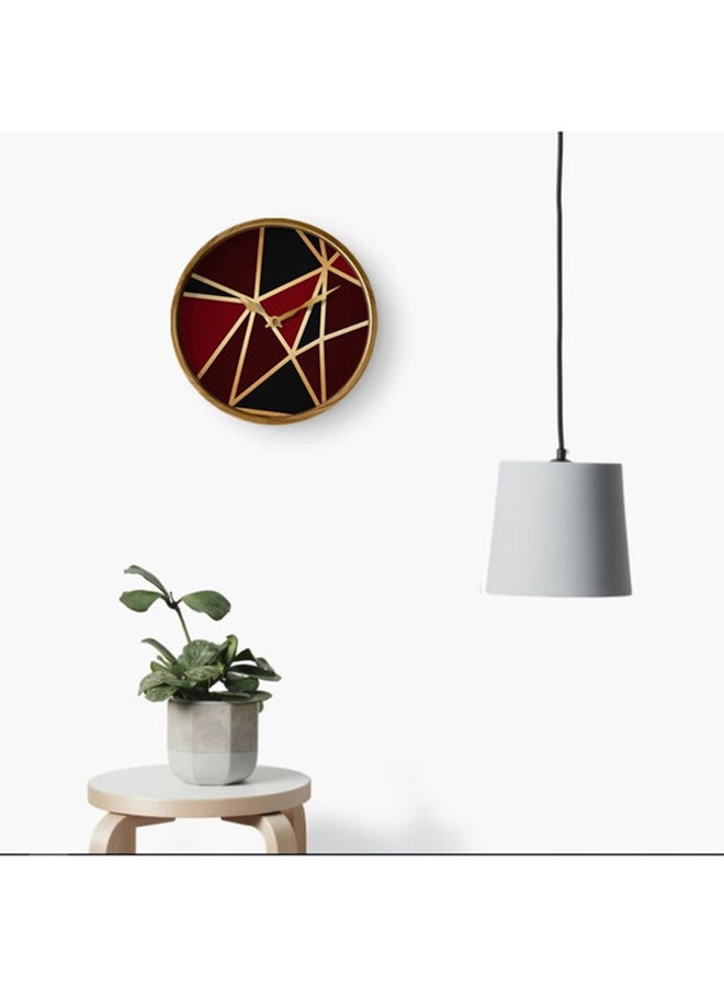 RIZARIES Burgundy Metallic Wall Clock - Image 1