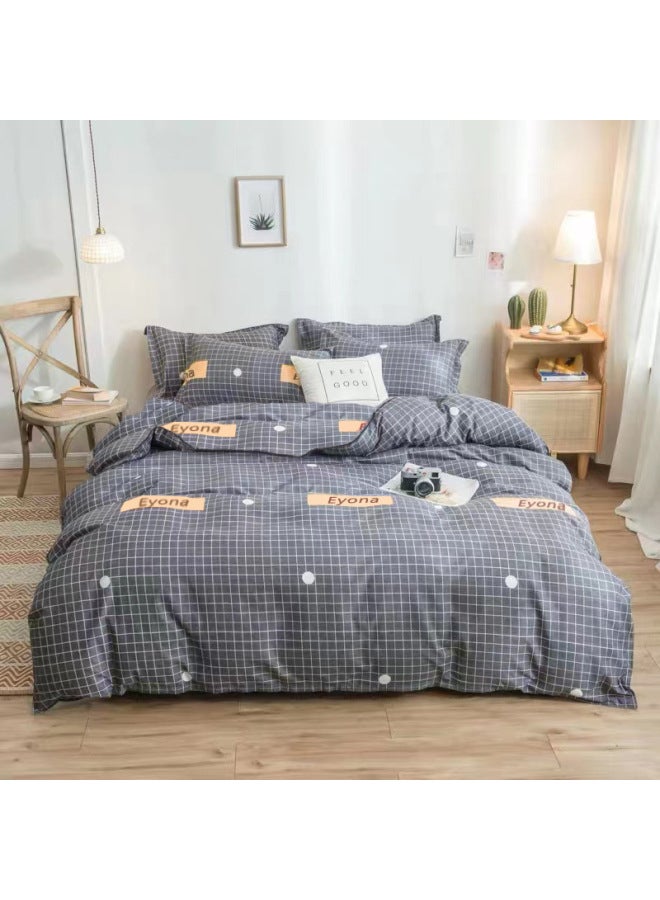 غطاء لحاف خريف وشتاء قطعة واحدة. م/م لحاف فردي لسكن الطلاب، لون رمادي، المواصفات: [نموذج مخصص] 90 × 200 سم - Image 1