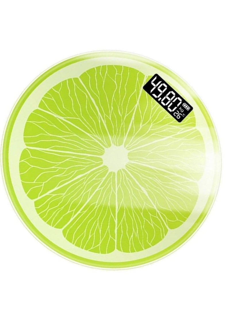 Barakah Precise Electronic Body Weight Scale - Lemon Digital Bathroom Scale for Accurate Body Weight Measurement - Image 1