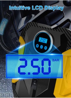 Carsun Car Tyre Inflator Portable Air Compressor,12V Fast Tire Inflator with Auto Stop,LED Light and Digital Pressure Gauge - 150 PSI Cycle Air Pump for Car Motorcycle Bicycle Ball Other Inflatables  - Image 2