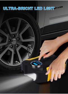 Carsun Car Tyre Inflator Portable Air Compressor,12V Fast Tire Inflator with Auto Stop,LED Light and Digital Pressure Gauge - 150 PSI Cycle Air Pump for Car Motorcycle Bicycle Ball Other Inflatables  - Image 3