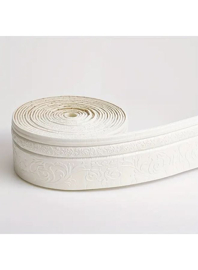 Self Adhesive Foam Tape Continuous 3937 Inch Baseboard Silvery Gray Peel Stick Wall Decoration - Image 5