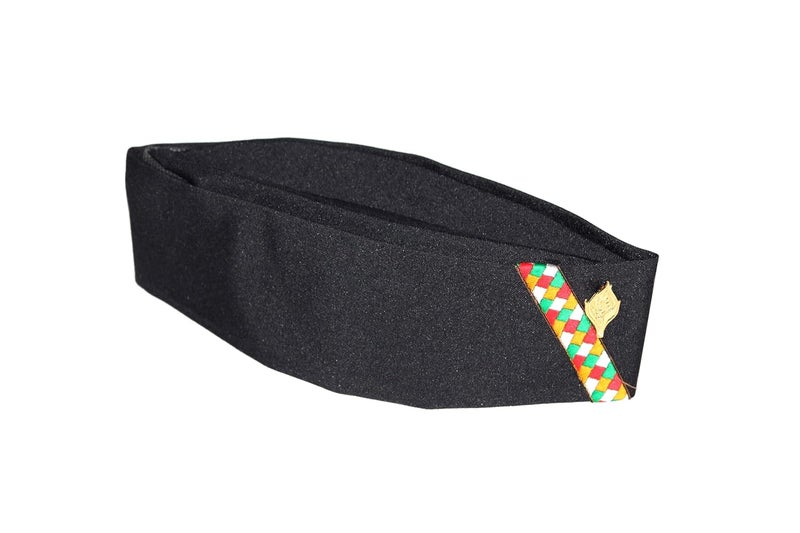 KETKAR قبعة أوتاراخند الجبلية / قبعة، قبعة براهمكامال أوتاراخند، قبعة هيماشالي (قطن أسود) - Image 1