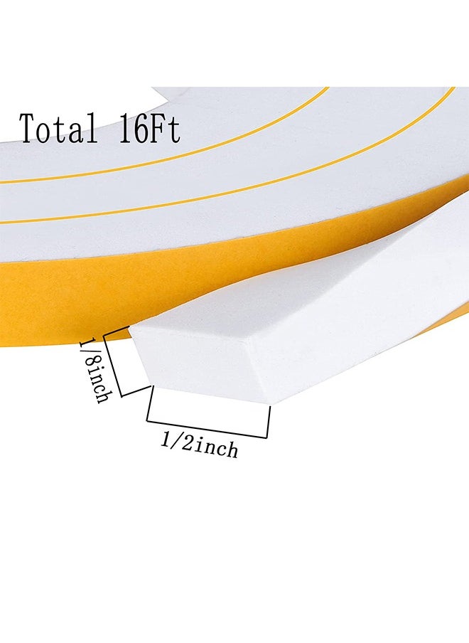 Strong Adhesive Weather Stripping, Seal Foam Tape, Self-adhesive Foam Strips for Doors and Windows with Single-sided Adhesive Foam
