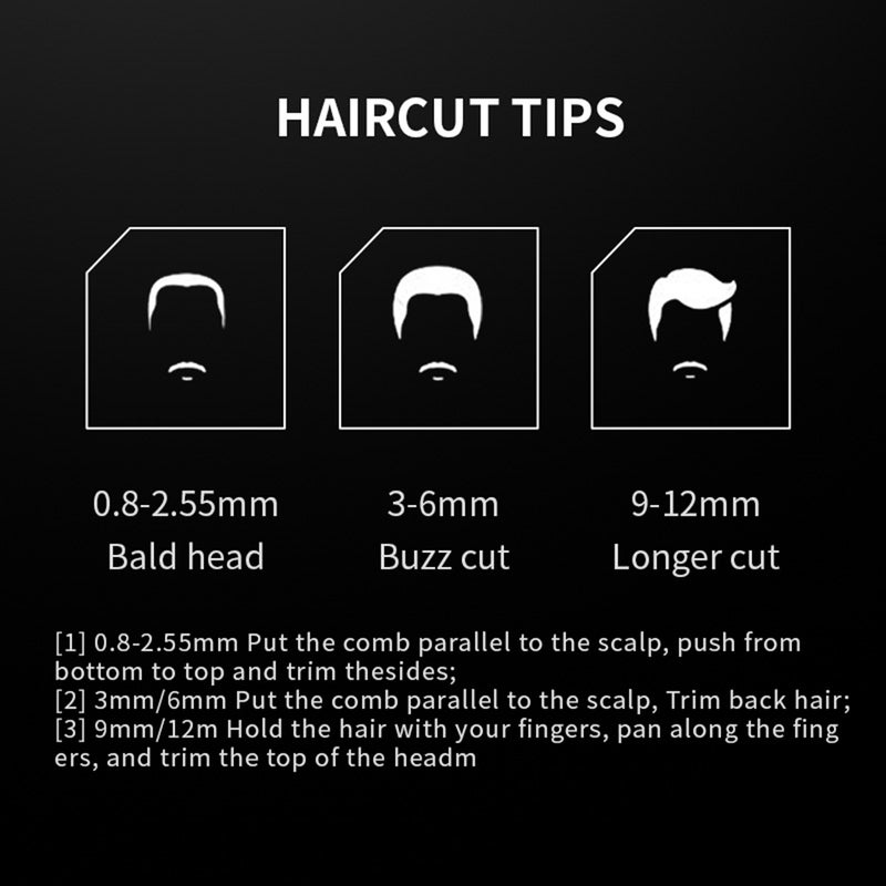 Trimmer Electric Hair Clipper Hair Cutting Machine For Men Type-C Rechargeable Grooming Tools - Image 2