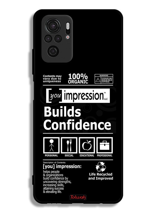 Tolwak Xiaomi Redmi Note 10 4G Protective Case Cover Builds Confidence Sticker - Image 2