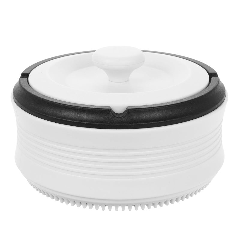 Rechargeable Portable Air Filter Ash Holder for Home Office Car Ivory White - Image 2
