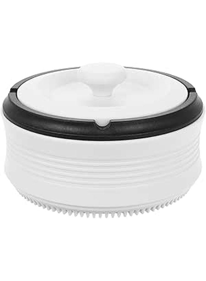Rechargeable Portable Air Filter Ash Holder for Home Office Car Ivory White - Image 1