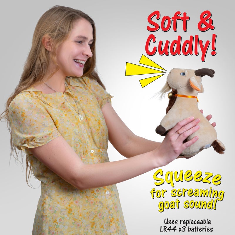 Twiddler Toys Screaming Goat Toy â€“ 11â€ Plush Desk Toy Makes Hilarious Screaming Sound - Funny Gag Gift for Friends and Coworkers - Image 3