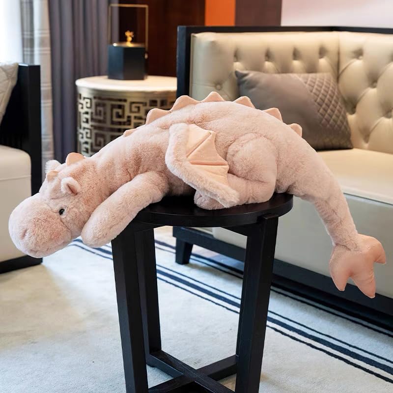 Leahaoe Weighted Dragon Stuffed Animal, Soft and Sturdy Weighted Stuffed Animals for Kids and Adults, Medium Pink Dragon Stuffed Animal(35.4" 5Lbs) - Image 5