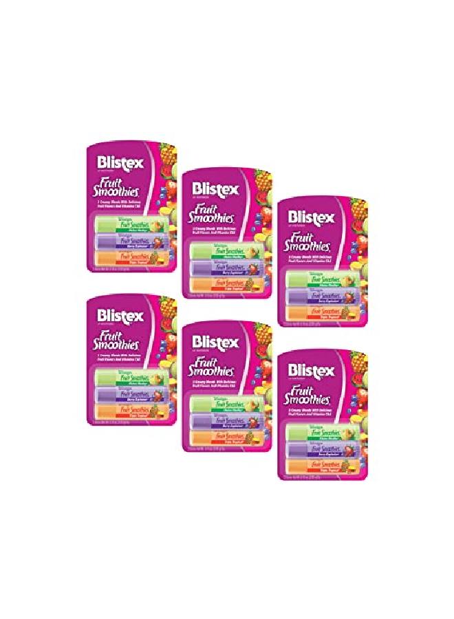 Blistex Fruit Smoothies Lip Moisturizers 3 Sticks 0.10 Oz Each Pack Of 6 - Image 2