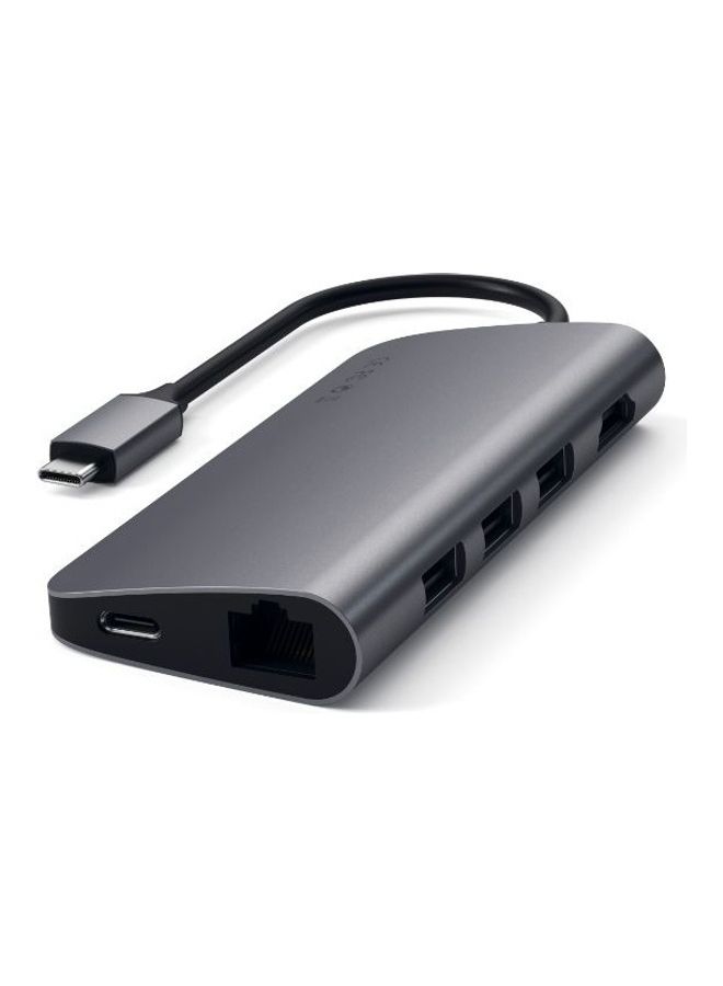 SATECHI Type-C Multi-Port Adapter 1x4K HDMI 1xEthernet 1xUSB-C 3xUSB-A 1xSD 1xMicroSD Space Grey - Image 4