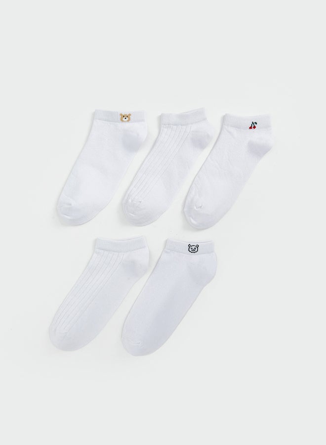 LC WAIKIKI Girls' Basic Trainer Socks 5 Pack - Image 1