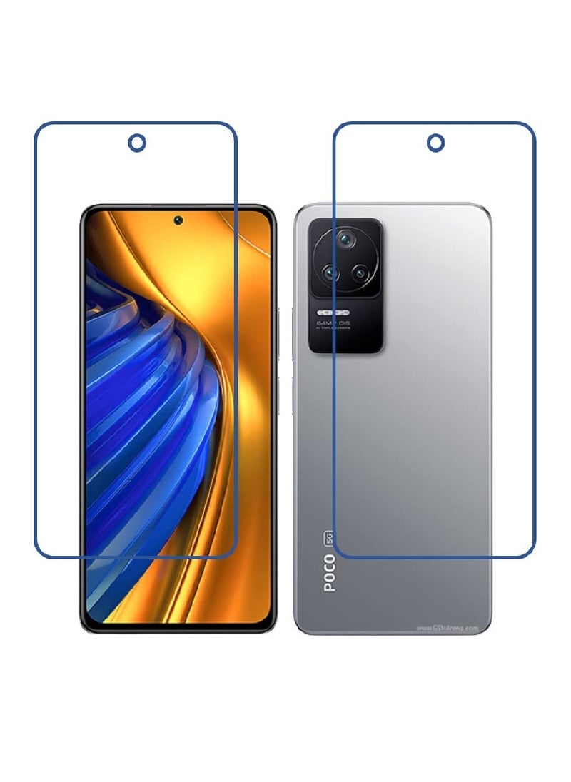 2 Pieces Tempered Glass Screen Protector Clear Designed For Xiaomi Poco F4 Full Screen Coverage And Bubble Free