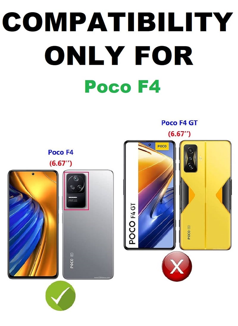 2 Pieces Tempered Glass Screen Protector Clear Designed For Xiaomi Poco F4 Full Screen Coverage And Bubble Free