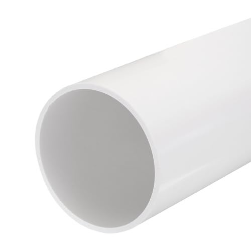 MECCANIXITY أنبوب دائري صلب من PVC MECCANIXITY 101.6 مم ID 110 مم OD 20 سم/8" طول أبيض عالي التأثير لأنابيب المياه، الحرف اليدوية - Image 1