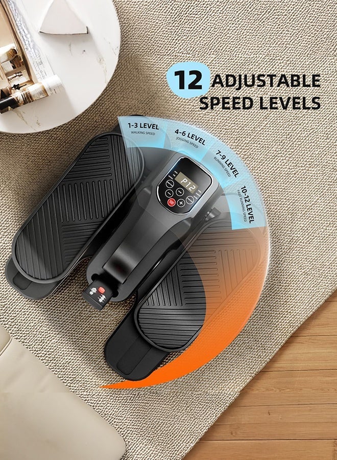 WALALLA Under Desk Elliptical Machine, Electric Ellipse Leg Exerciser with Remote,Suitable for Leg Exercises for Elderly People, 12 Auto Modes &12 Adjustable Quiet, Orange - Image 5