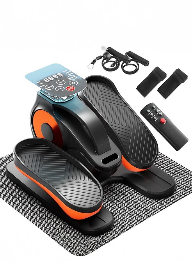 WALALLA Under Desk Elliptical Machine, Electric Ellipse Leg Exerciser with Remote,Suitable for Leg Exercises for Elderly People, 12 Auto Modes &12 Adjustable Quiet, Orange - Image 2