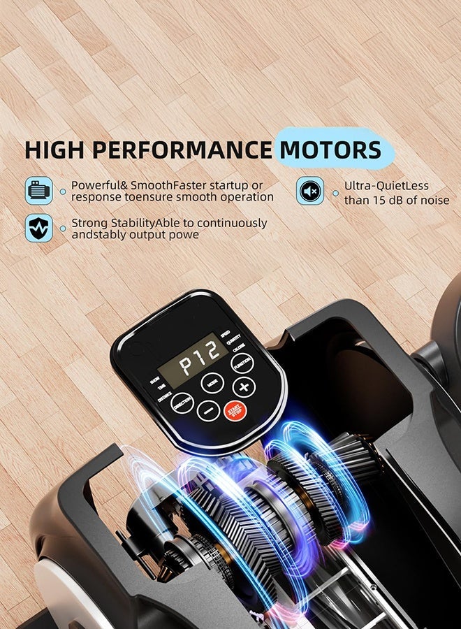 WALALLA Under Desk Elliptical Machine, Electric Ellipse Leg Exerciser with Remote,Suitable for Leg Exercises for Elderly People, 12 Auto Modes &12 Adjustable Quiet, Orange - Image 4