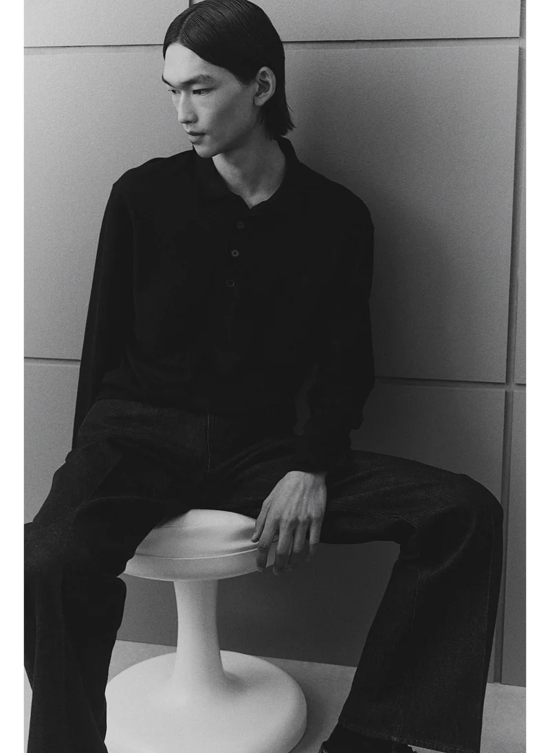 اتش اند ام Regular Fit Fine-knit polo shirt