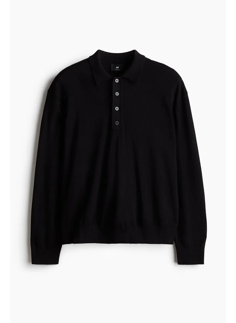 اتش اند ام Regular Fit Fine-knit polo shirt