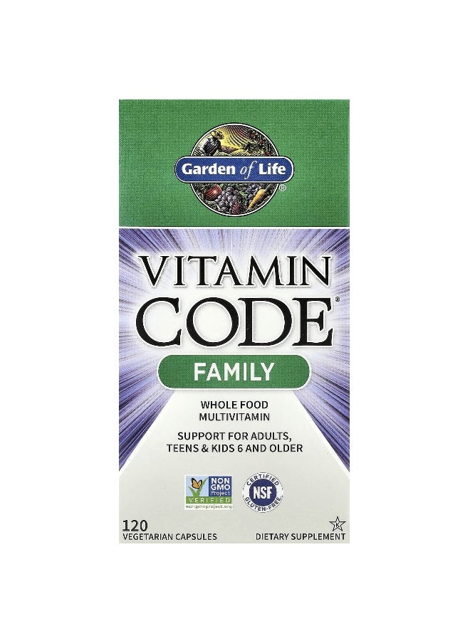 Garden of Life Garden of Life, Vitamin Code®, Family, Whole Food Multivitamin, 120 Vegetarian Capsules  - Image 1