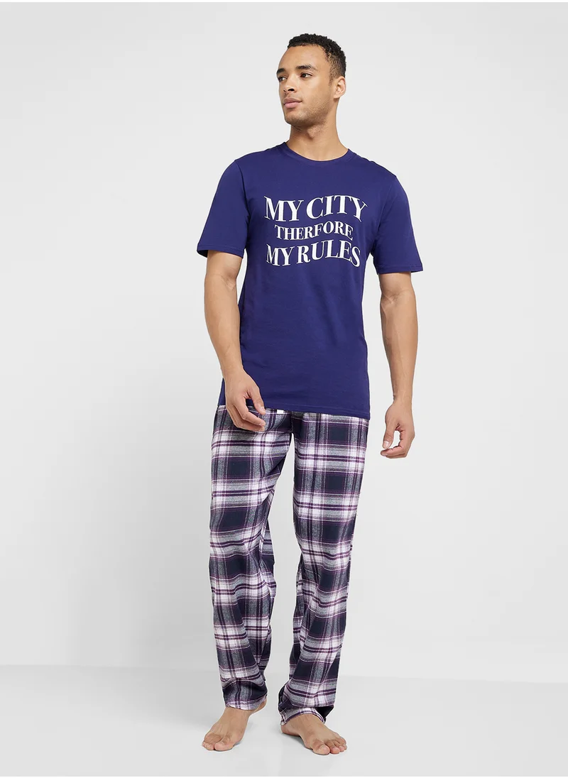 سفنتي فايف Check Pant