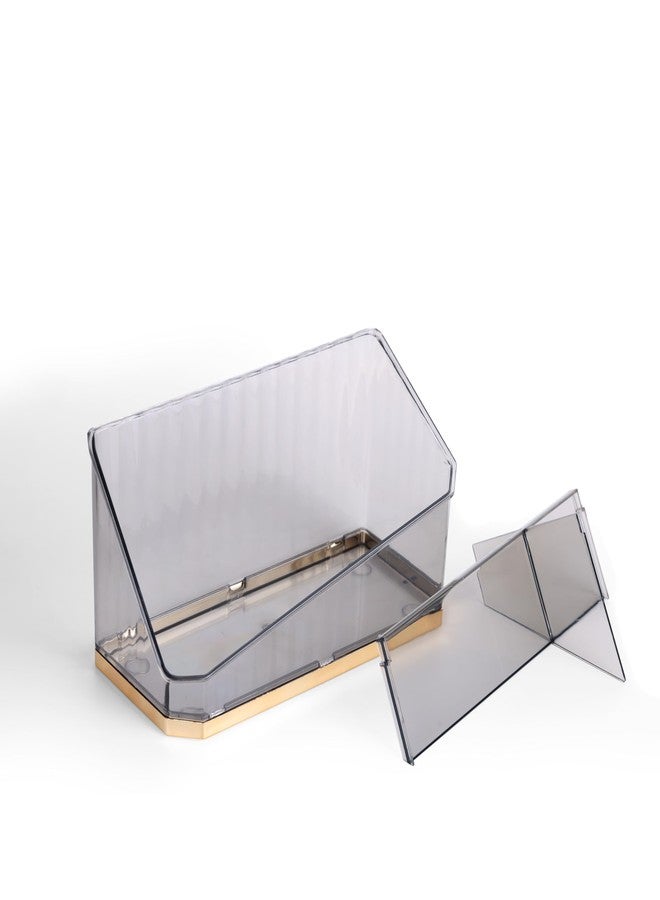 Furret Four Compartment Cosmetic Display Cases Makeup Item Brush, Lipstick Storage Organizer Holder Box Case,Transparent box - Image 3