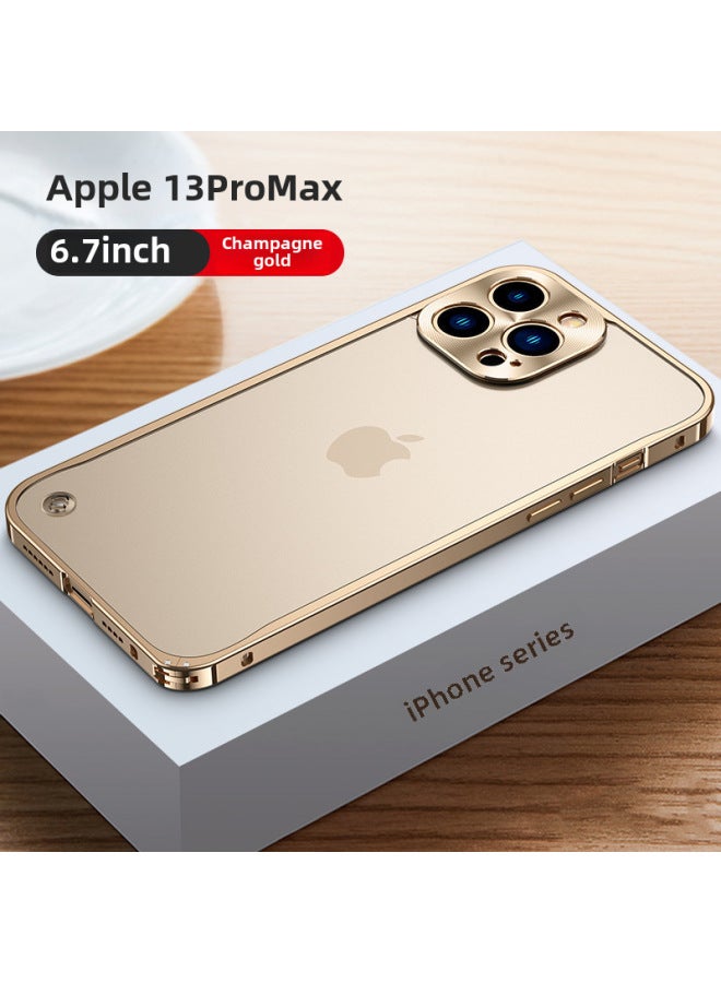 For Iphone14 Mobile Phone Case Frosted Back 13 Metal Frame Apple 12 Seahorse Buckle All-inclusive Protective Cover