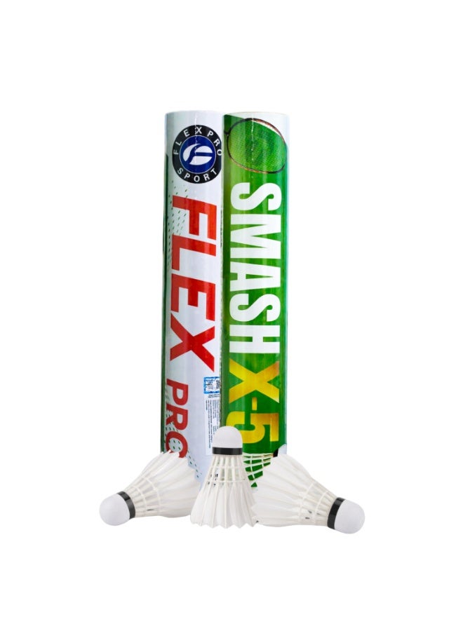 FLEX PRO SMASH X5 | Smash Series (Feather) | Premium Goose Feather | 1 TUBE (12PCS) - Image 1