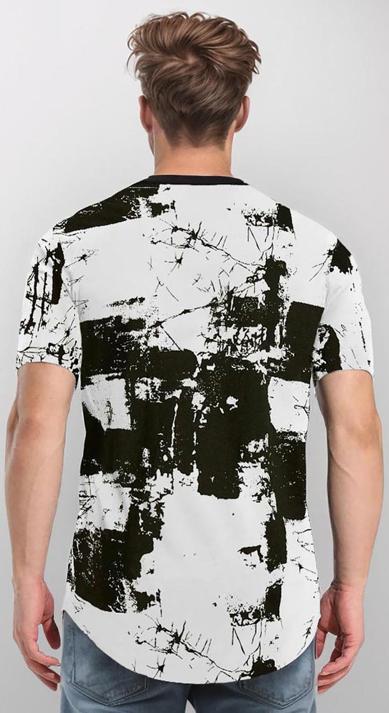 Keasmto Mens T Shirts Hip Hop Casual Stylish Cool Shirt Graphic Fashion Short Sleeve Novelty Tees T-Shirts Hipster Tops T-White-01 S - Image 2