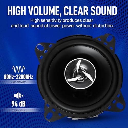 Wagzo-Component Speaker for Car 400 Watts 2Way Coaxial Music System with Bass Woofer Sound 4-Inch Stereo System for Car 280W Max Output - Image 4