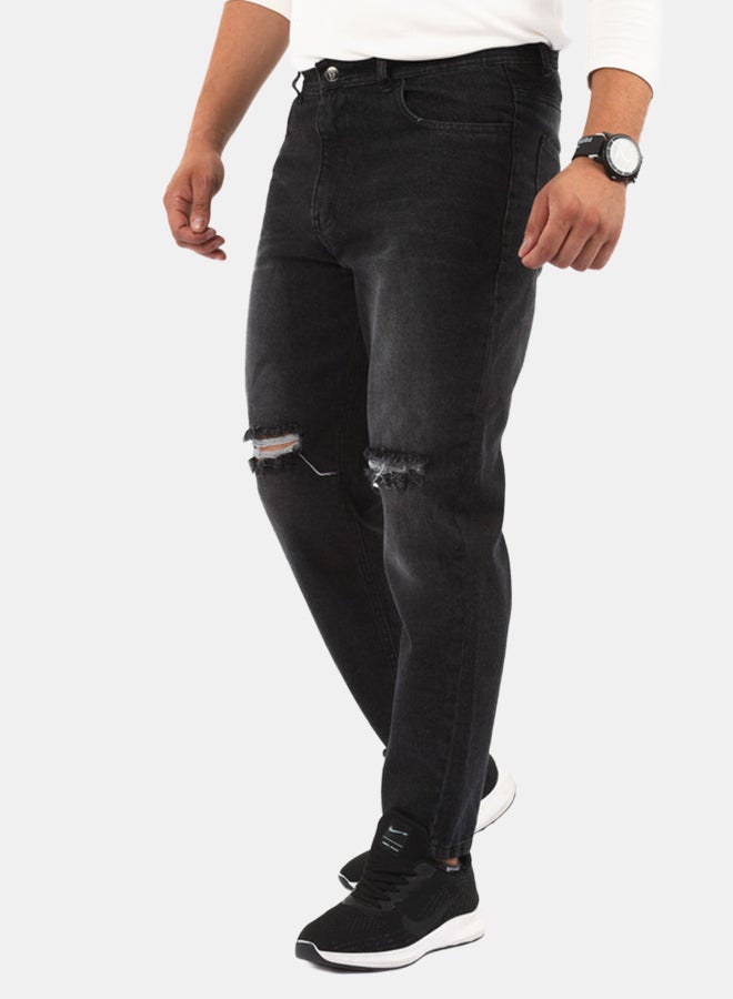 إيجي وير بنطال جينز رجالي بوي فريند رمادي غامق - Image 1