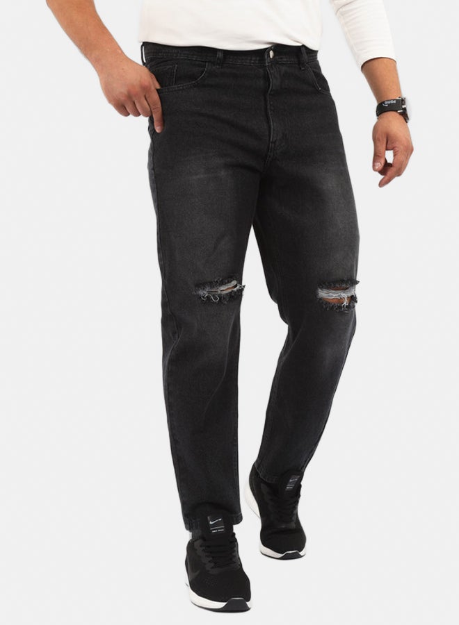 إيجي وير بنطال جينز رجالي بوي فريند رمادي غامق - Image 3