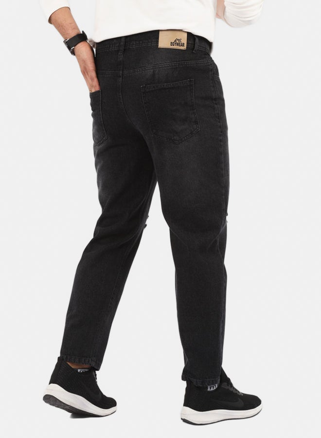 إيجي وير بنطال جينز رجالي بوي فريند رمادي غامق - Image 2