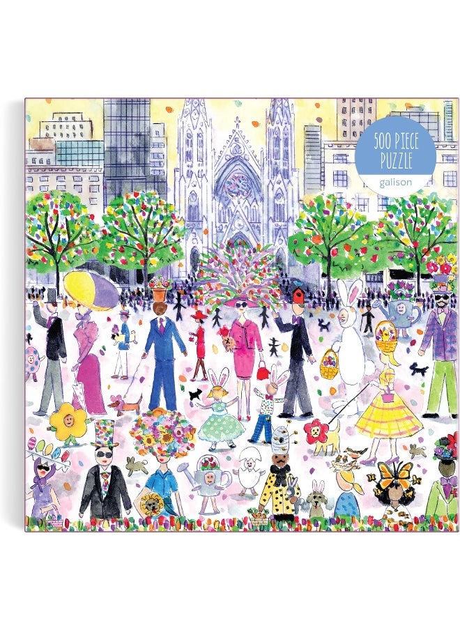 Galison Easter Parade – 500 Piece Michael Storrings Puzzle Featuring The Joy and Energy of A Springtime Easter Parade  - Image 4