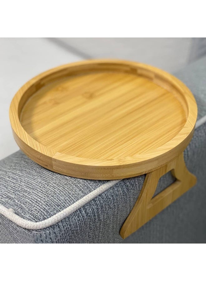 منظم انتريه خشبي دائرى - ستاند انتريه من خشب البامبو عالي الجودة مقاس 26 سم - Image 3