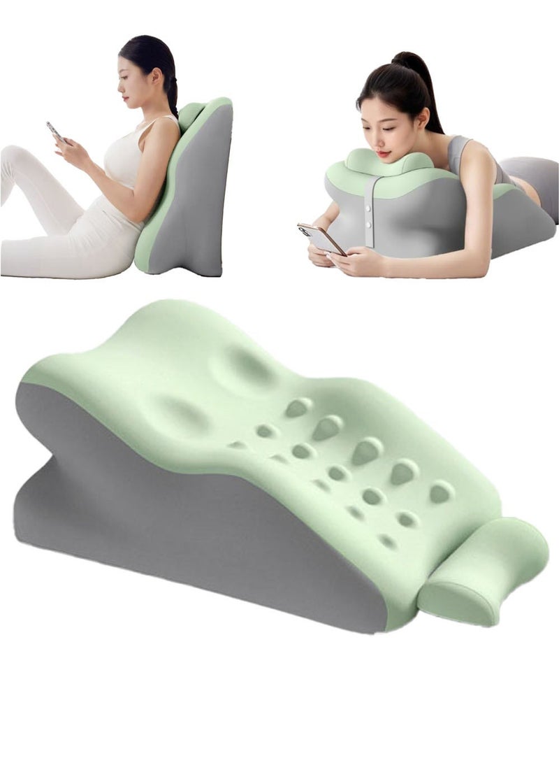 EzzySo وسادة ظهر مثلثة للراحة وسادة وضع الساق وسائد للجلوس على السرير وسادة فوم ميموري لدعم الظهر وسادة قراءة للسرير والأرائك لتخفيف آلام الظهر والساق وحرقة المعدة ومكافحة الشخير - Image 2