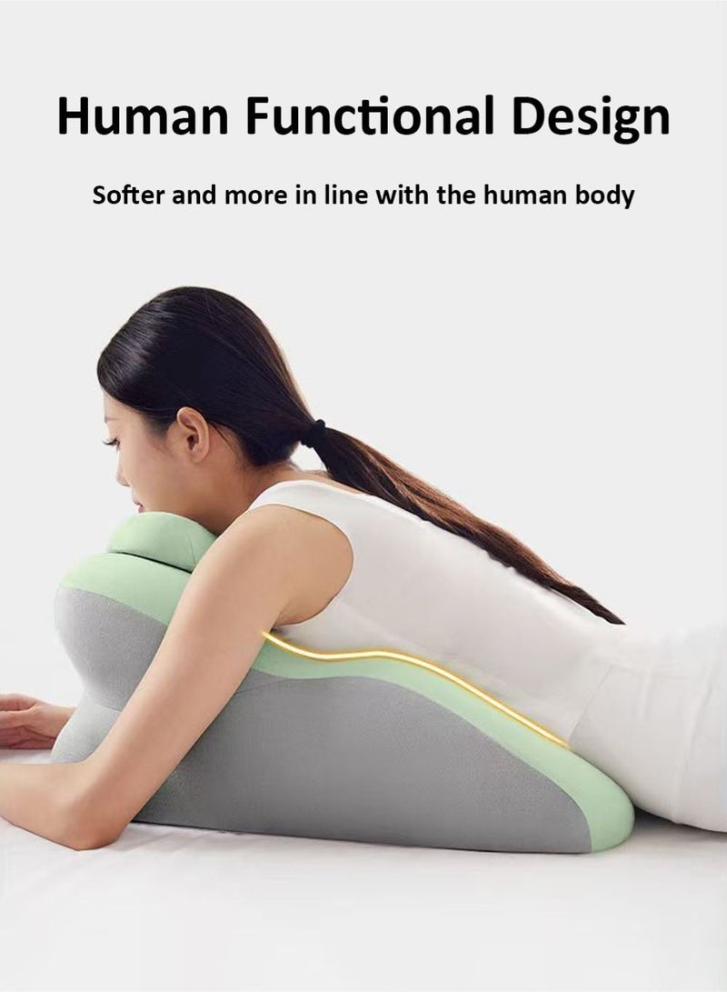 EzzySo وسادة ظهر مثلثة للراحة وسادة وضع الساق وسائد للجلوس على السرير وسادة فوم ميموري لدعم الظهر وسادة قراءة للسرير والأرائك لتخفيف آلام الظهر والساق وحرقة المعدة ومكافحة الشخير - Image 4