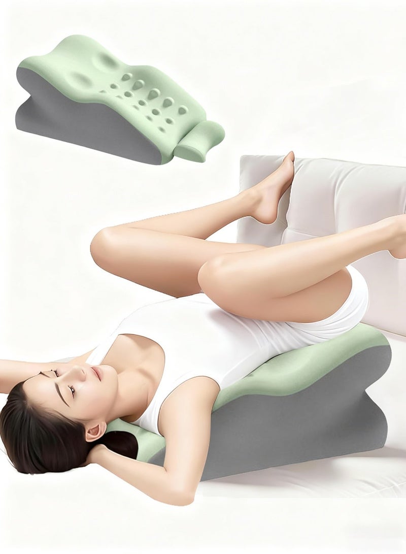 EzzySo وسادة ظهر مثلثة للراحة وسادة وضع الساق وسائد للجلوس على السرير وسادة فوم ميموري لدعم الظهر وسادة قراءة للسرير والأرائك لتخفيف آلام الظهر والساق وحرقة المعدة ومكافحة الشخير - Image 1