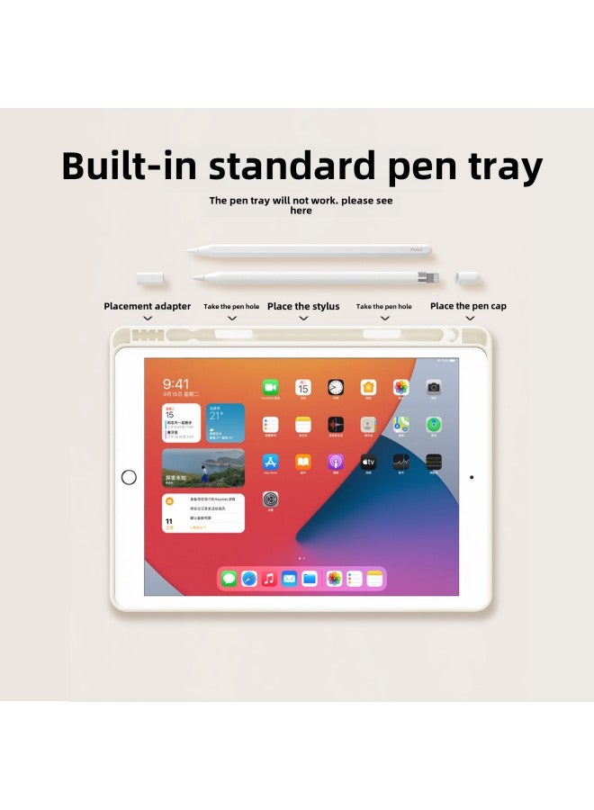 Applicable IPad Protective Case IPad Protective Case Air5 Tablet With Pen Slot IPadpro Drop-resistant 11-inch Tablet Case-Color:Haze Gray-Applicable Model:Pro4/5/6(12.9-inch) 2020/2021/2022 (left Pen Slot) - Image 5