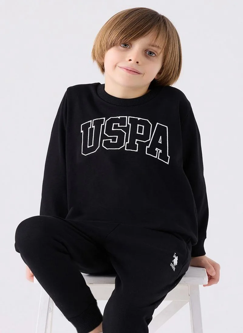 U.S. Polo Assn. U.S. Polo Assn. Boys Black Tracksuit Set