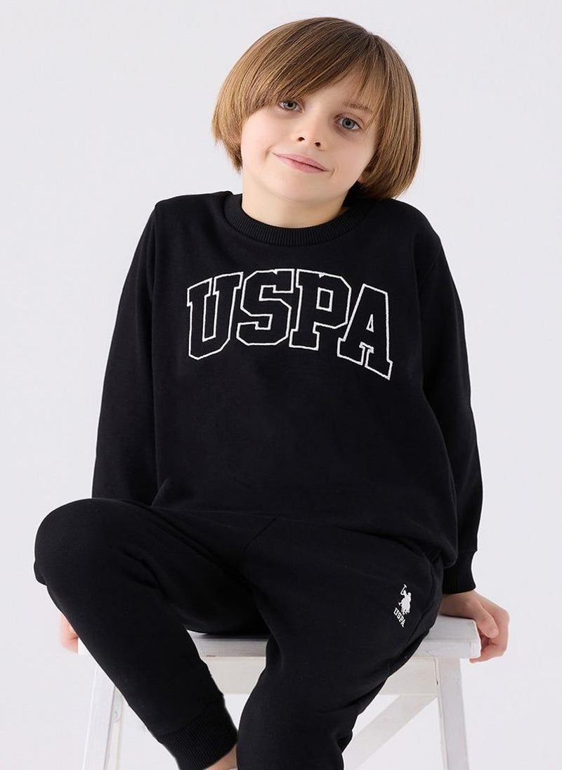 U.S. Polo Assn. U.S. Polo Assn. Boys Black Tracksuit Set  - Image 2